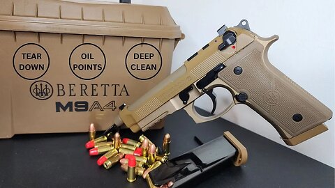 How to take apart the Beretta M9A4, cleaning FACTORY oil, and full oil points!!!!