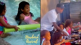 Chris Brown's Daughter Royalty Has A Hibachi Pool Party For Her 8th B-Day! 🏊🏽‍♀️