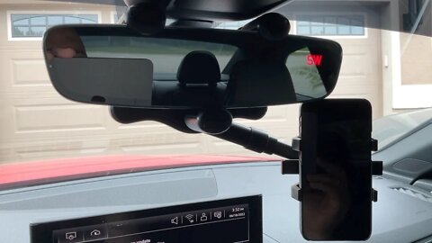 Stream from the Car without Suctions and Clamps, 360 Rotatable Phone Clamp for the Mirror