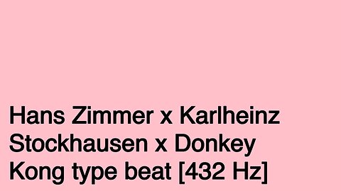 Hans Zimmer x Karlheinz Stockhausen x Donkey Kong type beat