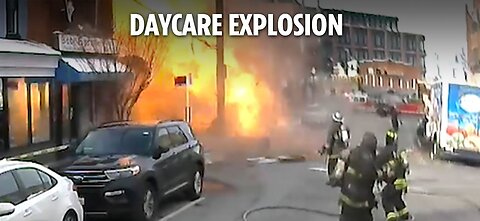 Moment daycare center EXPLODES just minutes after evacuation