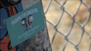 San Diego man teaching skateboarding to students