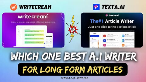 Texta Ai vs Writecream | Long-Form A.i Writer Comparison | Which 1 is Best A.i Writer for Long Posts