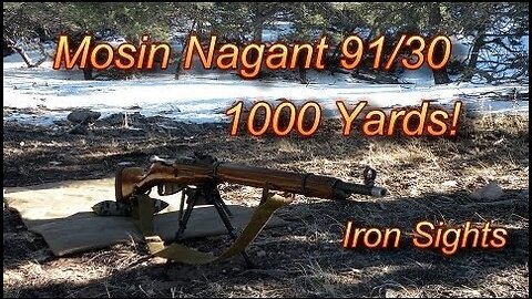 1000 Yard Shot with Iron Sights Mosin Nagant 91/30