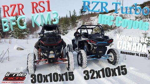 RS1 w/ 30"BFG KM3 vs. RZR Turbo w/ 32" ITP Coyote (SNOW WHEELIN COVID-19)