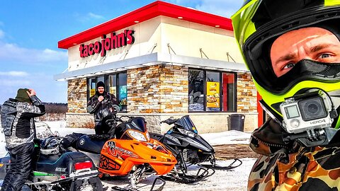 Snowmobiles in the Drive Thru | Will They Call The COPS???