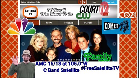 Satellite TV Channels on FTA Free to Air - 105 West - Antenna TV - Court TV - Comet TV - CW - Cozi