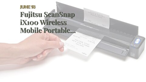 Fujitsu ScanSnap iX100 Wireless Mobile Portable Scanner for Mac and PC, Black