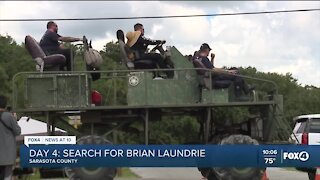 Police comb through the Carlton Reserve on Day 4 of the search for Brian Laundrie