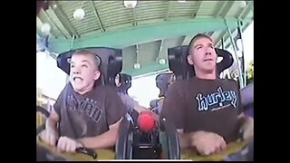 Rollercoaster cable snaps mid ride.