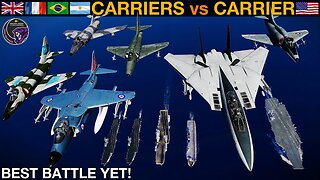 1970's US Carrier vs 1980's UK, France, Brazil & Argentina Carriers (Naval Battle 118) | DCS