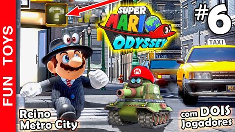 🔴 Super Mario Odyssey #6 - Finalmente chegamos no Reino Metro City! E lutamos com um Boss INCRÍVEL!