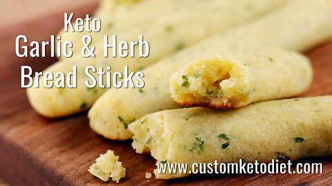 Keto Garlic and Herb Bread Sticks