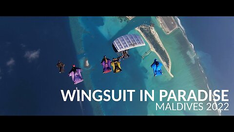 Wingsuit flying over the Maldives such a amazing moment