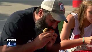 Brian Gotter hosts Summerfest hot dog eating contest
