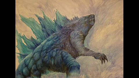 Drawing Godzilla - King of Monsters.