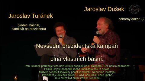 Jaroslav Turánek s Jaroslavem Duškem v pořadu plném básní.