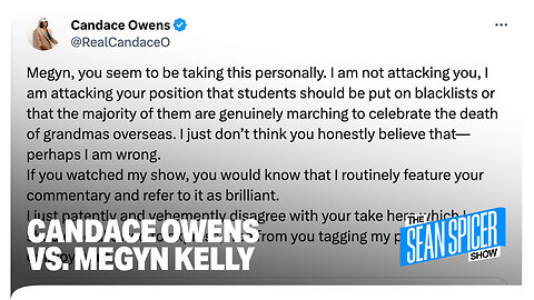 Candace Owens and Megyn Kelly FUED over blacklisting pro-Hamas students
