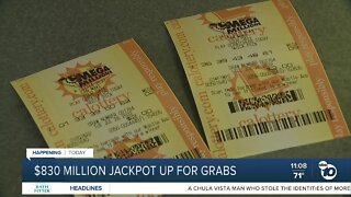 $830 million jackpot up fro grabs