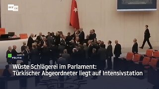 Wüste Schlägerei im Parlament: Türkischer Abgeordneter liegt auf Intensivstation