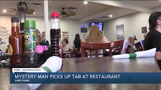 Mystery man paying people's tabs at a Cape Coral restaurant