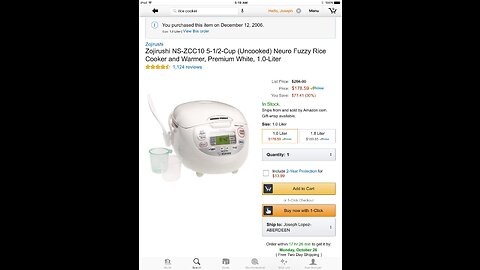 Zojirushi NS-ZCC18 Neuro Fuzzy Rice Cooker & Warmer, 10 Cup, Premium White, Made in Japan