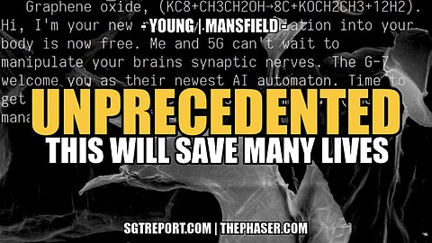 UNPRECEDENTED: THIS WILL SAVE MANY LIVES -- DR. ROBERT YOUNG & CAROLINE MANSFIELD