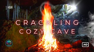 The Crackling Cozy Cave Retreat: A Soothing Campfire Crackles from within this Deep Underground Cave