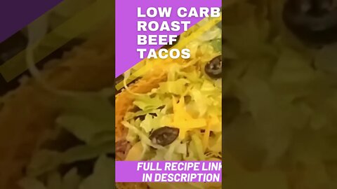 Low Carb Garlic Roast Beef Tacos - (#Shorts)