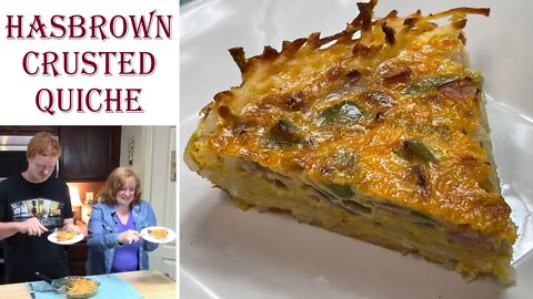 HASHBROWN CRUSTED HAM AND CHEESE QUICHE