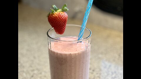 No Sugar Added Strawberry Smoothie