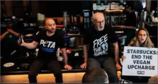 Actor James Cromwell Superglues Himself to Starbucks Counter to Protest Milk Upcharges