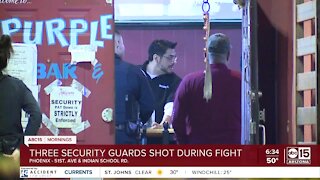 Three security guards shot at Purple Turtle bar