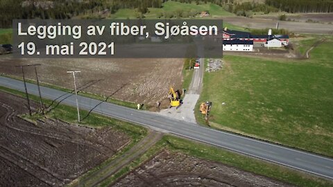 Legging av fiber, Sjøåsen. 19. mai 2021