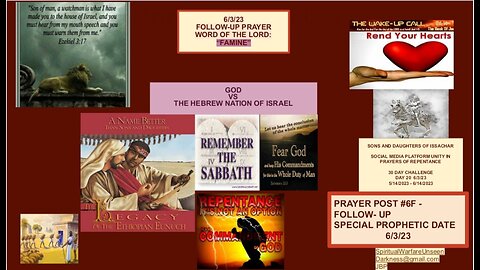 SONS AND DAUGHTERS OF ISSACHAR CALL FOR NATIONAL REPENTANCE #6F, SPECIAL PROPHETIC PRAYER POST