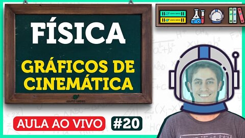 Gráficos de Cinemática (Movimento Uniforme e Uniformemente Variado) | Aula de Física | LIVE20