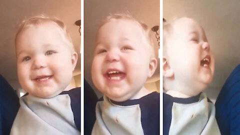 Cute baby adorable laughter - funny baby