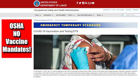 Breaking OSHA No Vaccine Mandate | Treasury Nominee | DOJ