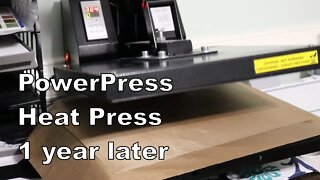 PowerPress heat press after 1 year of use review