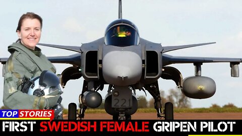 The first beautiful female Gripen pilot in the Swedish Air Force.