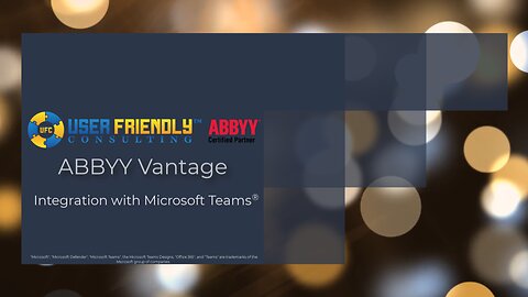 ABBYY Vantage Video – Integration with Microsoft Teams®
