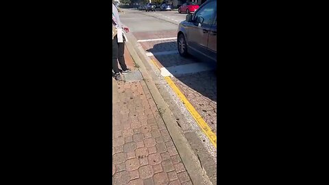 A Zionist harasses a group of Christian Pro-Palestine protesters in Dallas, Texas.