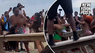 Spring breakers go wild in chaotic footage of booze-soaked brawls, Savannah beach flooded with trash