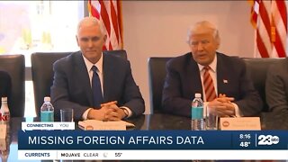 Trump and missing foreign affairs data