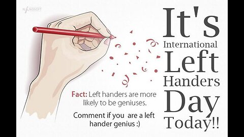 INTERNATIONAL LEFT HANDERS DAY | AUGUST 13