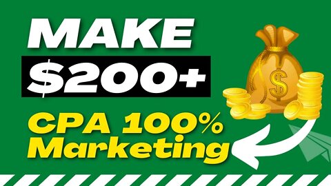 MAKE $200 With FREE CPA Marketing Trick, Promote CPA Offers, CPAMarketing, CPAGrip, CPALead