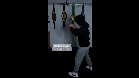 Shadow Boxing with weights