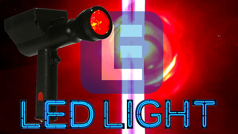 Red LED Pistol Grip Hunting Spotlight - 16 Hour Runtime - Rechargeable Lithium Ion - 3 Watt LED
