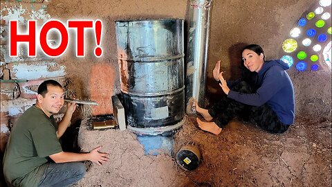 We Fire Up Our Rocket Mass Heater The First Time Of The Season | Best Off-Grid Heater