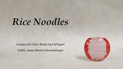 Lampwork Glass Beads: Rice Noodles